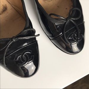 Auth Chanel ballet flats size 8